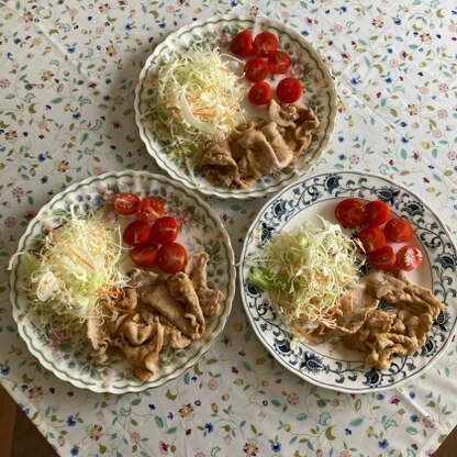 豚肉のしょうが焼き作りました♪